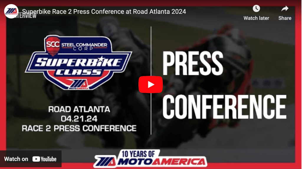 Read more about the article Video: Steel Commander Superbike Race Two Press Conference From Road Atlanta